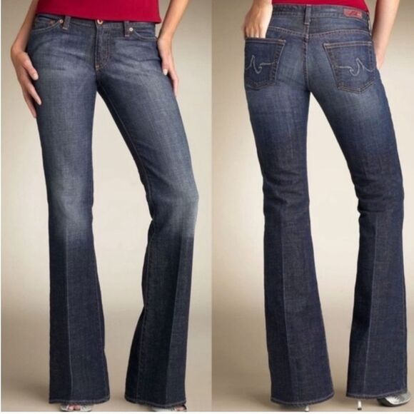 AG Adriano Goldschmied The Club Flare Jeans Wide Leg Size 30R Blue - Picture 1 of 9